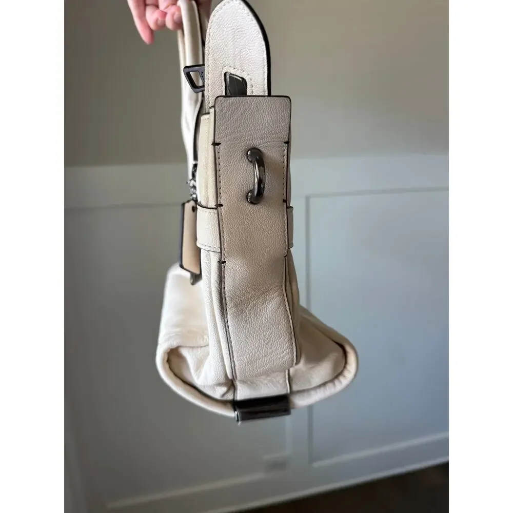 Coach Swagger 27 White Glove-Tanned Leather Top Handle Satchel Bag